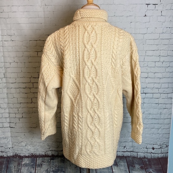 Kennedy of Ardara Vintage Cable-Knit Heavy Sweater Ireland New Wool Fisherman's - Picture 8 of 13
